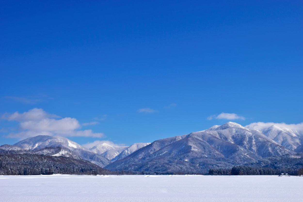 冬の神室山系の画像