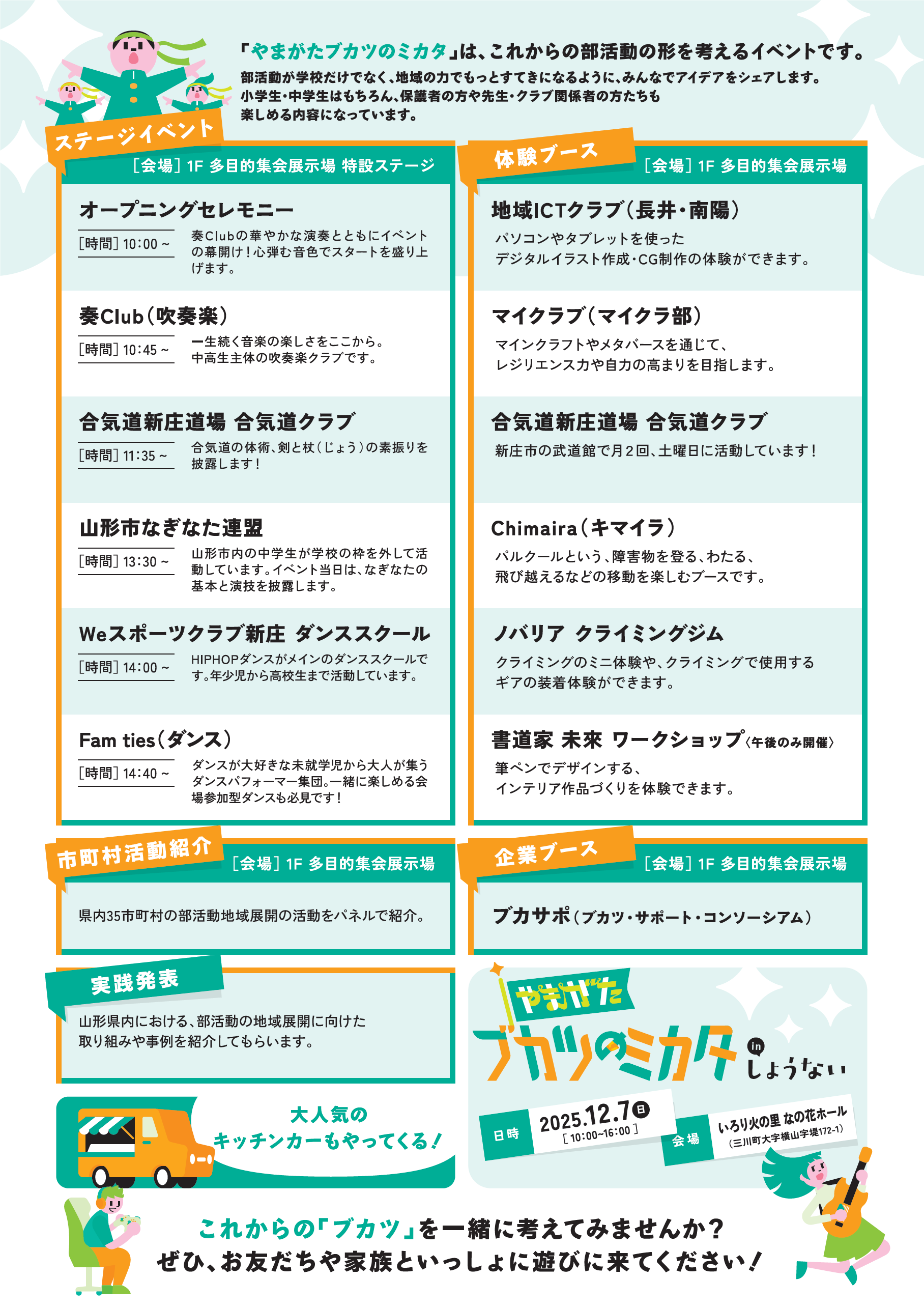 「やまがたブカツのミカタ」チラシ裏